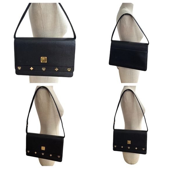 Genuine vintage MCM Munchen Michael Cromer signature black leather shoulder bag - Picture 15 of 15